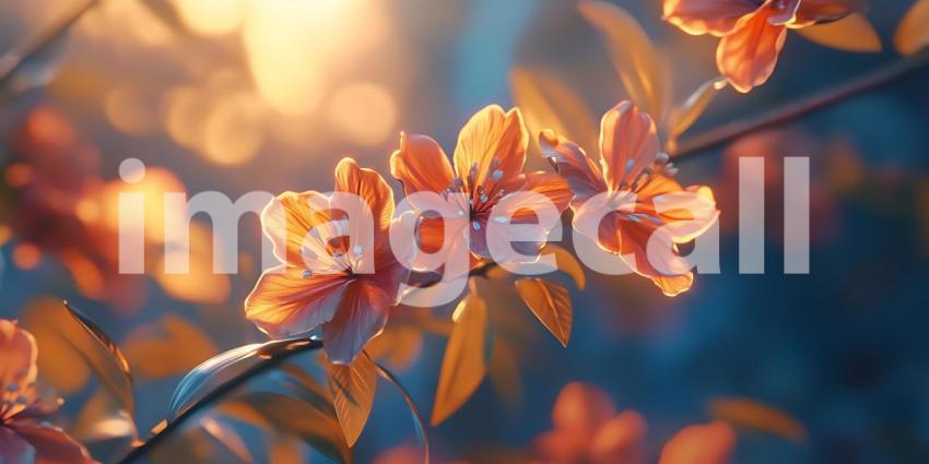 Golden Hour Blossoms A Stunning Floral CloseUp