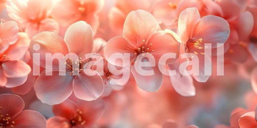 Peach Blossom Perfection Stunning CloseUp of Delicate Pink Flowe
