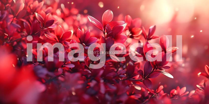 Vibrant Red Bloom A Stunning Floral Macro Photograph