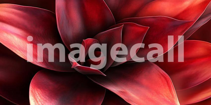 Stunning Bromeliad CloseUp Vibrant Red and Burgundy Flower Textu