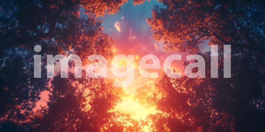 Fiery Sunset Dramatic Sky Backgrounds  Textures for Design Proje