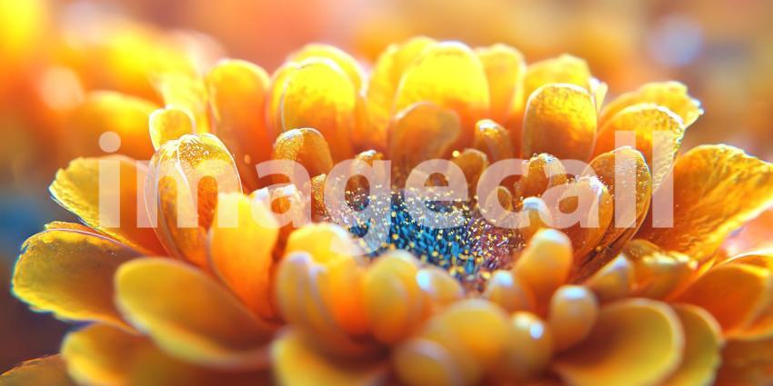 Vibrant Orange Zinnia Bloom Macro Photography of a Sunlit Flower