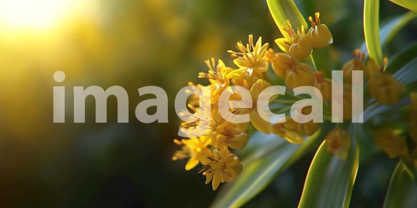 Golden Blooms in Sunlight A CloseUp of Vibrant Yellow Flowers