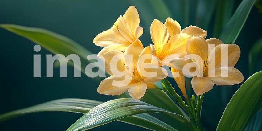 Luminous Yellow Daylilies A Stunning Floral CloseUp