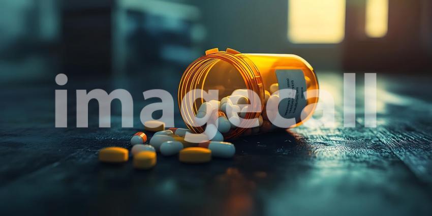 Prescription Drug Misuse Spilled Pills  Addiction Awareness