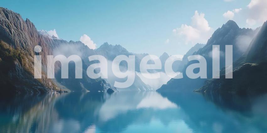 Stunning Mountain Lake Landscape Breathtaking Scenery for Your P