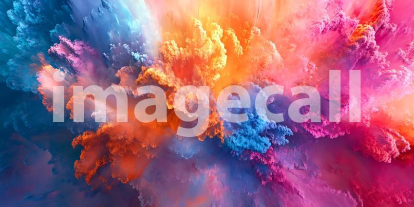 Vibrant Color Explosion Abstract Paint Texture Background
