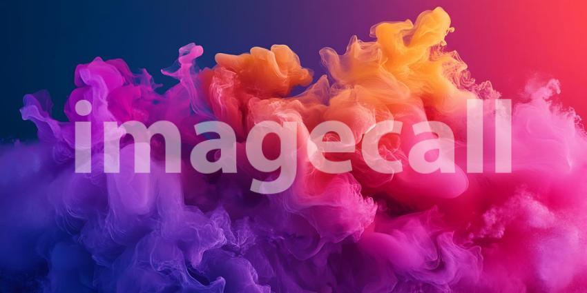 Vibrant Color Explosion Abstract Paint Cloud Background