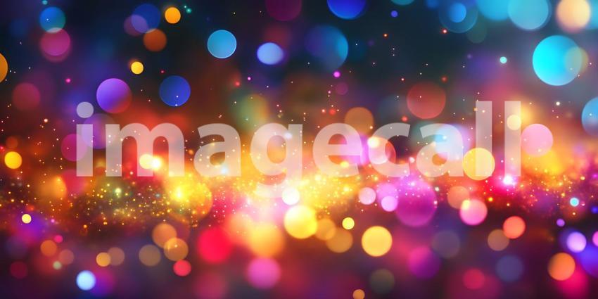 Vibrant Bokeh Lights Colorful Abstract Background Texture for De