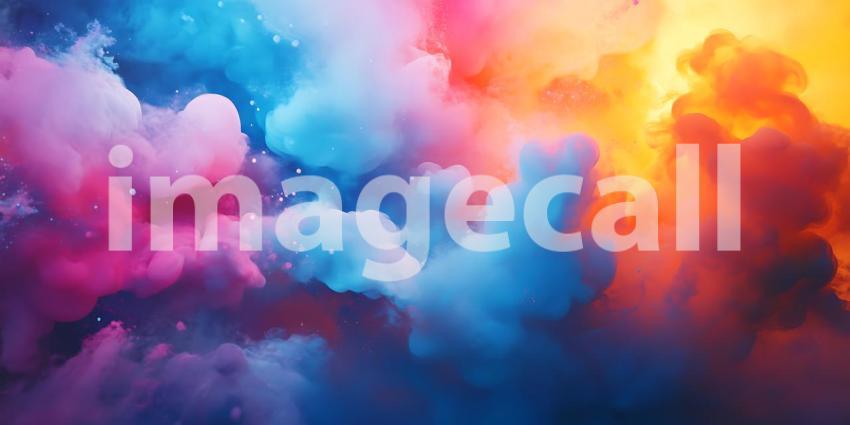 Vibrant Cloud Formations A Colorful Abstract Background