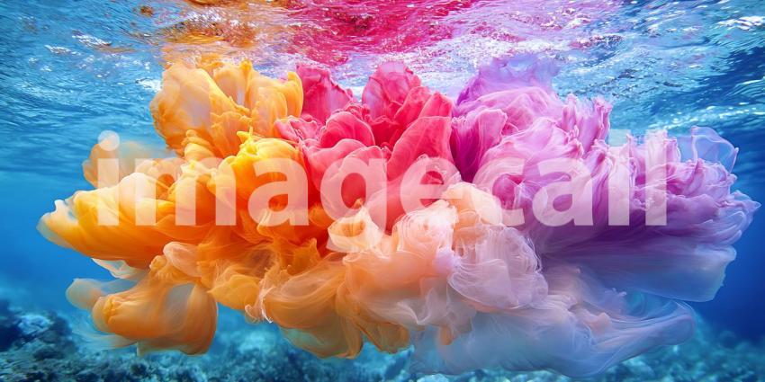 Vibrant Color Explosion Underwater Stunning Abstract Photography