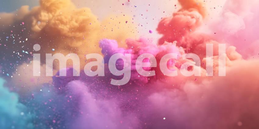 Ethereal Pastel Cloudscape Dreamy Background for Design Projects