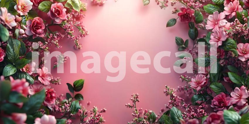 Pink Rose Floral Arrangement Background Texture for Design Proje