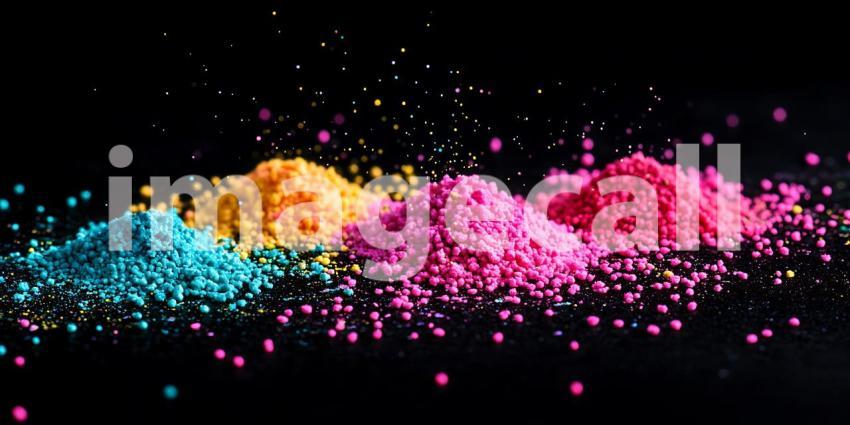 Vibrant Color Explosion Abstract Powder Texture Background for D