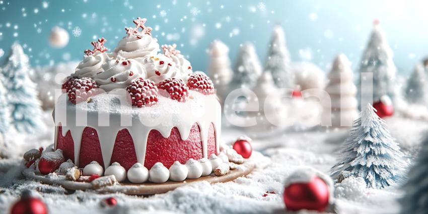 Enchanted Winter Wonderland Cake Festive Holiday Baking Inspirat