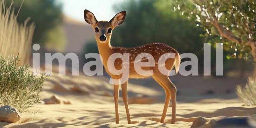 Young Fawn in Natural Habitat A Captivating Wildlife Photograph