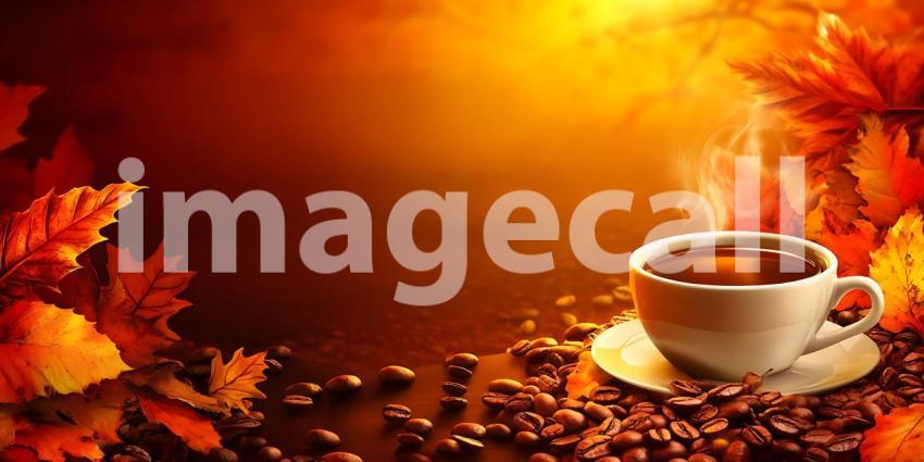 Autumn Coffee Warm Drink Cozy Atmosphere Roasted Beans Fall Leav