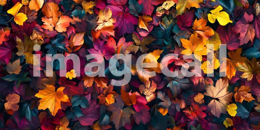 Vibrant Autumn Leaves Colorful Fall Foliage Background Texture f