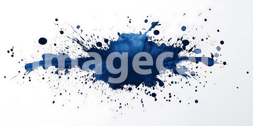 Blue Ink Splotch Abstract Background Texture for Design Projects