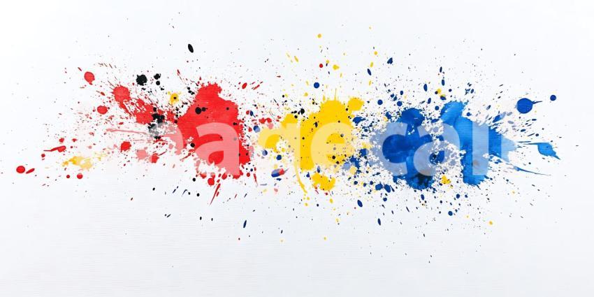 Vibrant Color Splashes Abstract Art Background