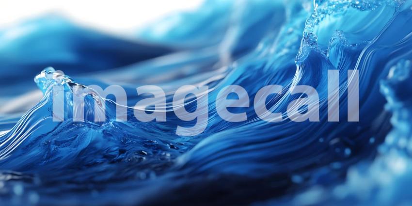Stunning CloseUp of Abstract Blue Wave Texture Perfect for Backg