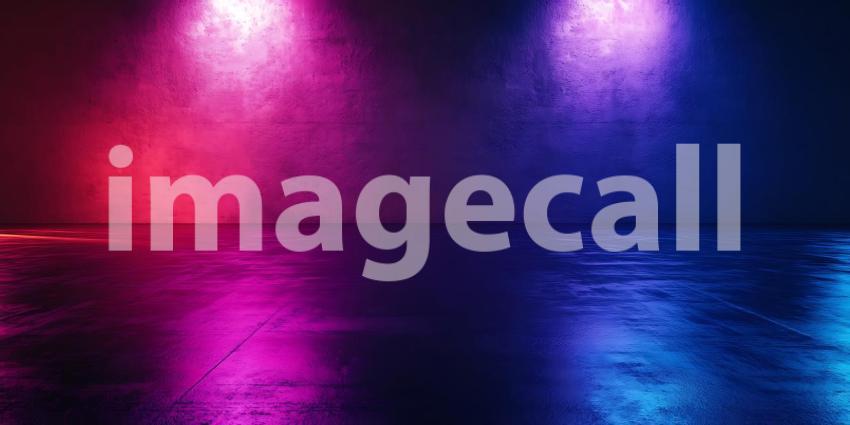 Neon Lights Background Vibrant Pink and Blue Glowing Reflections