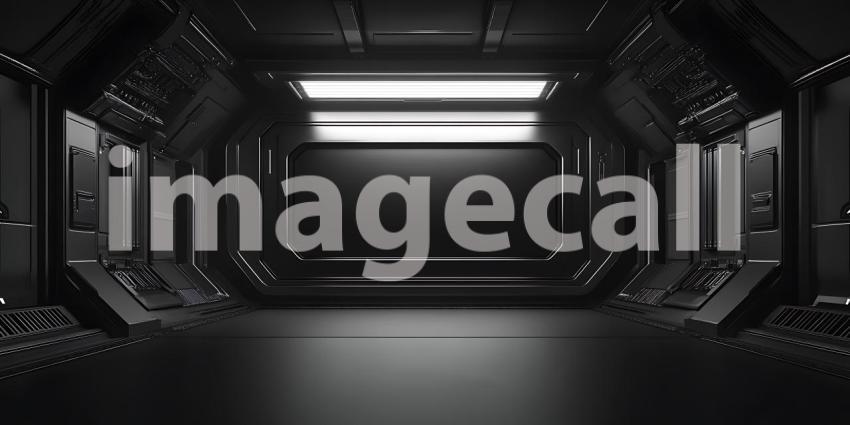 Dark Futuristic Corridor A SciFi Background for Design Projects
