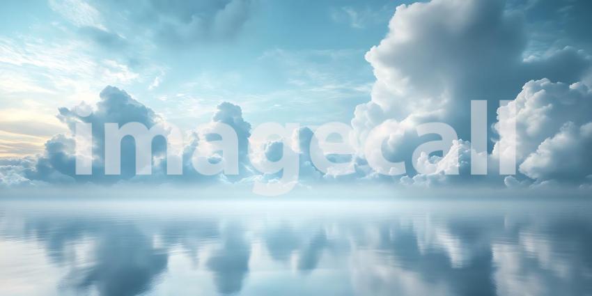 Stunning Cloudscape Peaceful Sky Reflection Panorama