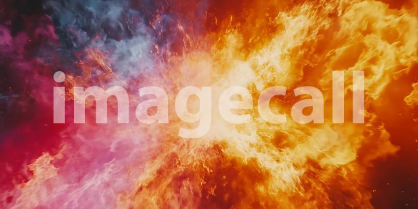 Vibrant Nebula Cosmic Collision of Color and Light