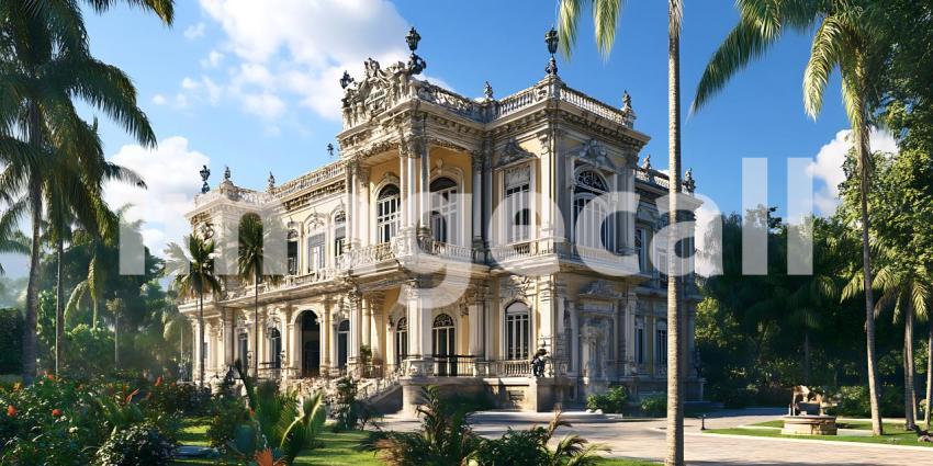Magnificent Cuban Mansion Architectural Marvel in Havanas Lush S