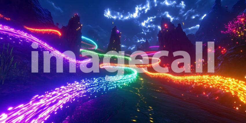 Luminous Trails A Journey Through Vibrant Cosmic Pathways