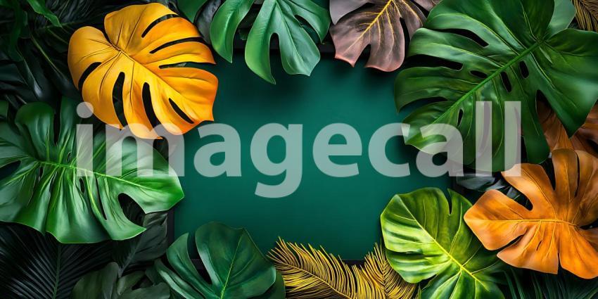 Tropical Leaf Background Lush Greenery Monstera and Exotic Plant