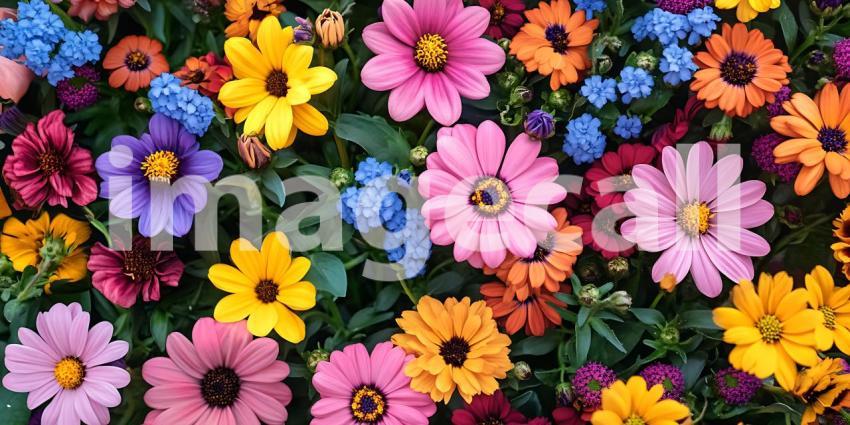 Vibrant Flower Bouquet A Colorful Collection of Gazania and Othe