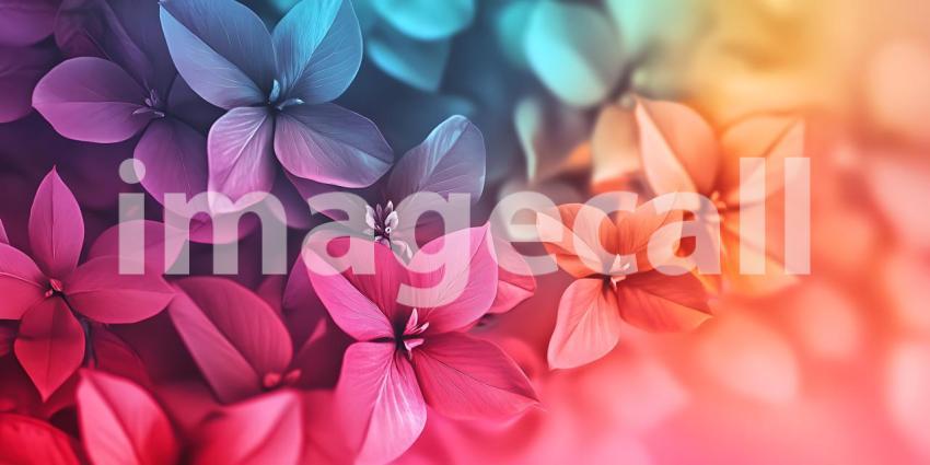 Vibrant Rainbow Leaf Background Stunning Colorful Floral Texture