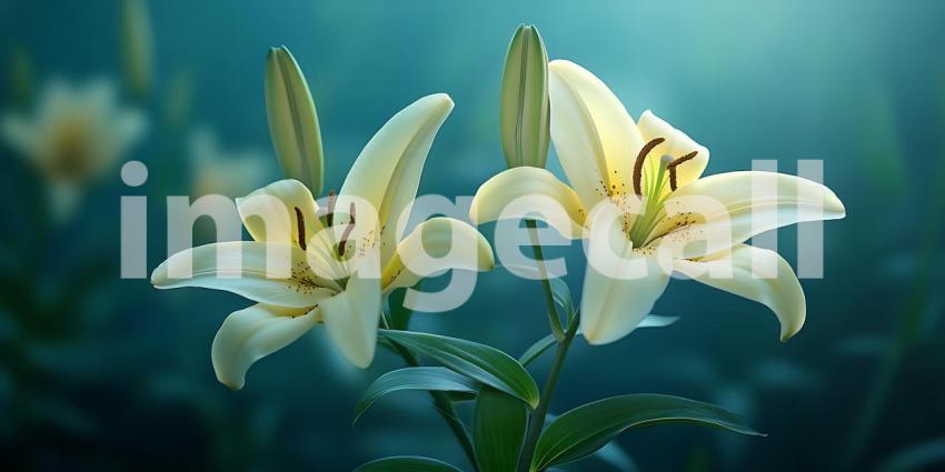 Stunning White Lilies Serene Nature Photography  Elegant Floral