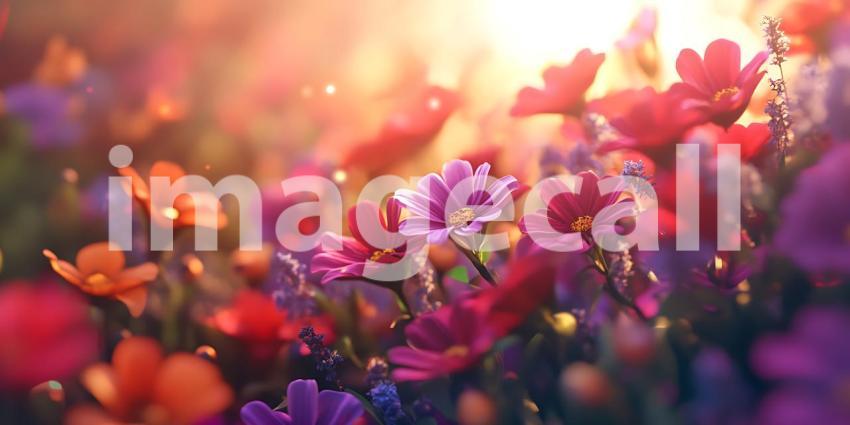 Vibrant Floral Background A Collection of Colorful Blossoms and
