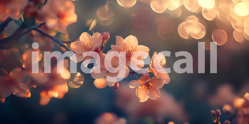 Peach Blossoms in Soft Light A Stunning Springtime Floral Scene
