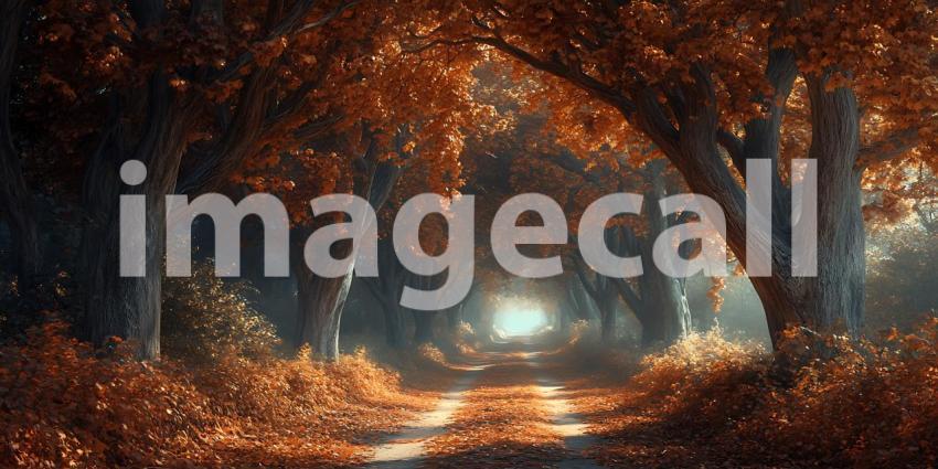 Autumn Forest Path Magical Fall Scene
