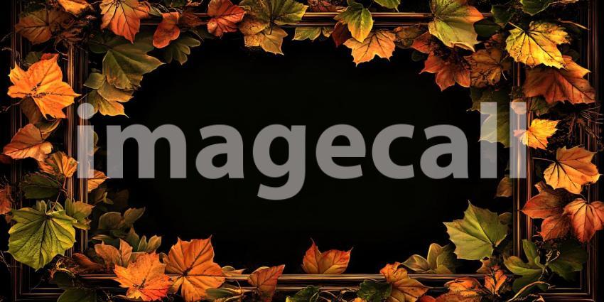 Autumn Leaves Frame Perfect for Fall Designs  Projects
