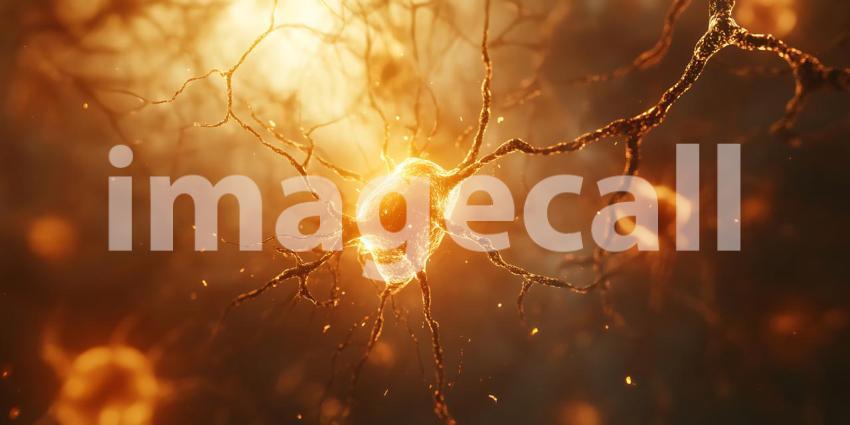 Fiery Abstract Background Golden Nebula Texture for Design Proje