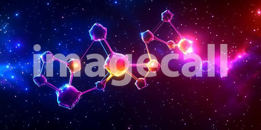 Cosmic Molecular Structure Vibrant Nebula Background for Science