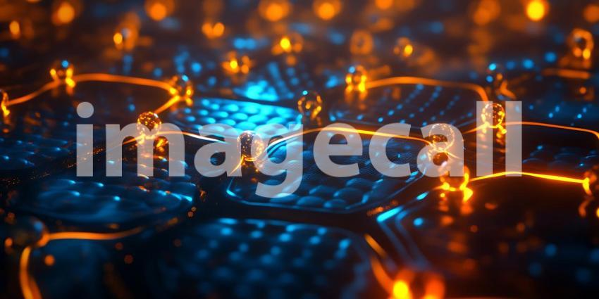 Stunning Abstract Art Vibrant Blue and Orange Energy