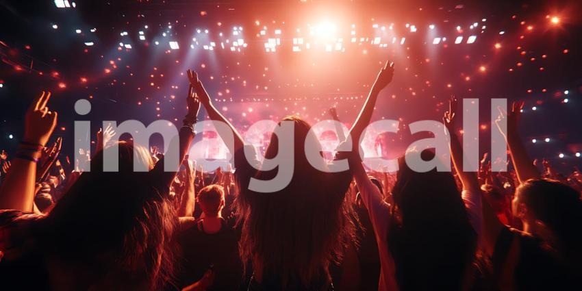 Energetic Concert Crowd A Vibrant Night of Music and Celebration