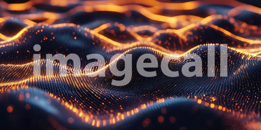 Stunning Abstract Texture Glowing Dark Matter Waves