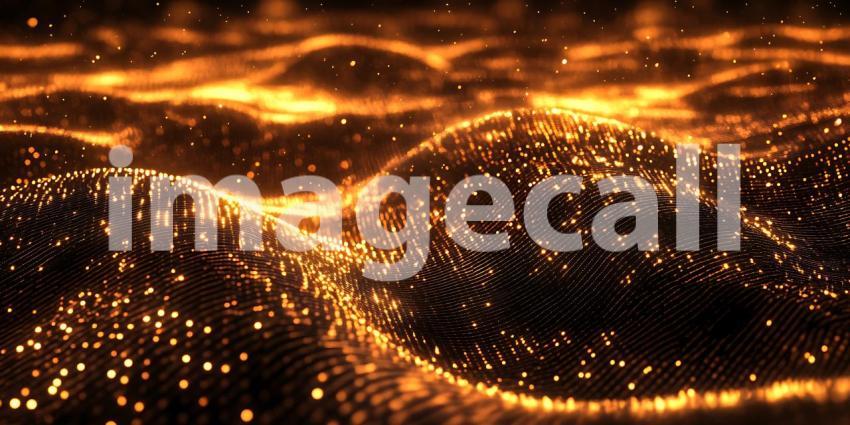 Fiery Abstract Background Molten Gold Texture