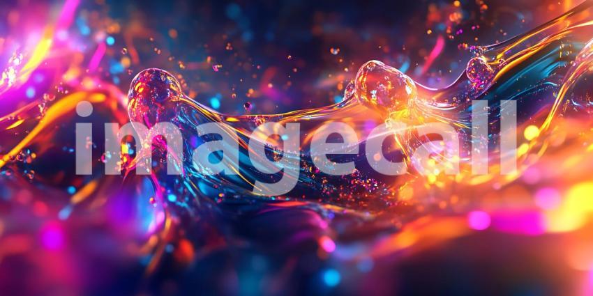 Vibrant Nebula Abstract Art Cosmic Background Energy Light Color