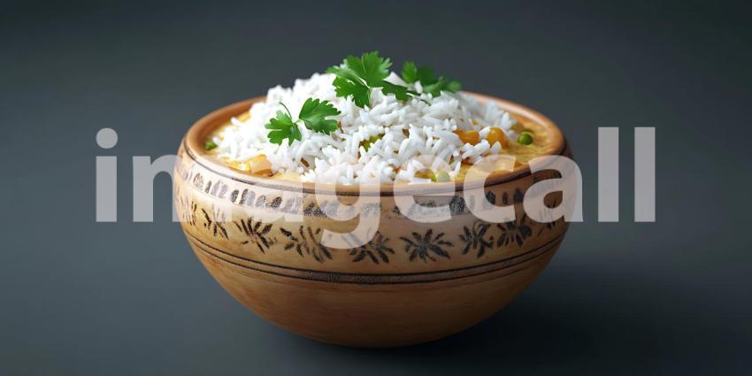 Delectable Rice Dish A Culinary Delight in a Rustic Bowl