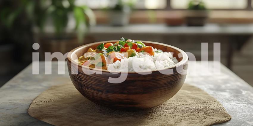 Delicious Vegetable Curry with Rice Vibrant Recipe and Food Phot