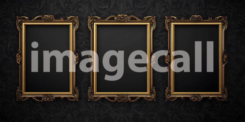 Elegant Gold Frames on Black Perfect for Gallery Walls  Design P
