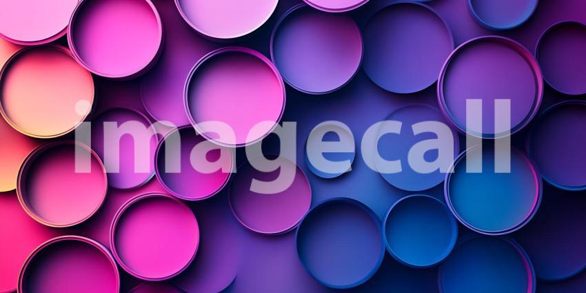Vibrant Color Palette Abstract Circles Background